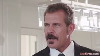 Wife and husband spit roast housekeeper