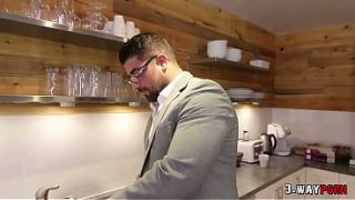 3-Way Porn – Two Awesome Teens are NAiled Down by their StepDad in a Wild 3some