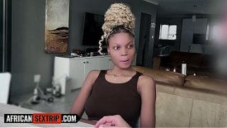 Big Natural Tits Black Teen Pussy Pounded Rough in Interracial Hookup