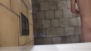 Watching a mature British bisexual man showering for you