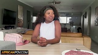 Her parents preached every Sunday… this BUSTY EBONY TEEN snuck out and SUCKED my dick for America