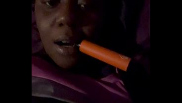 teen FaceTime boyfriend teasing him and smoking