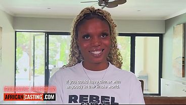 This EBONY TEEN barely spoke during the interview only to scream in pleasure as I POUNDED her CUNT